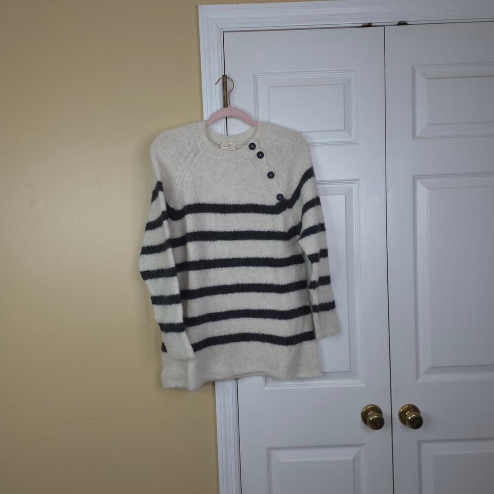 Mus & Bombon Neiva Button Detail Stipe Sweater Size S